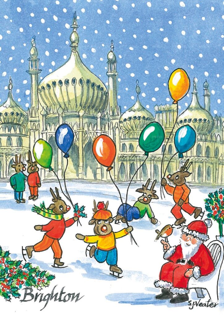 Skating at the Royal Pavilion, Digital Card Download