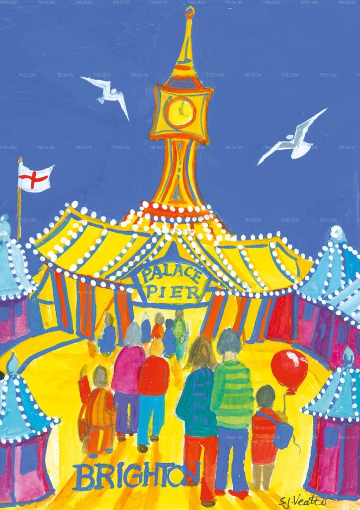 Dancing Pier, Digital Card Download