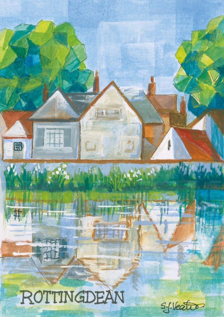Rottingdean: Kipling's House, The Elms & The Plough, Digital Card Download